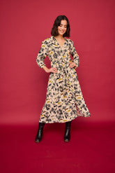 Langes Dschungel-Wasserfallkleid